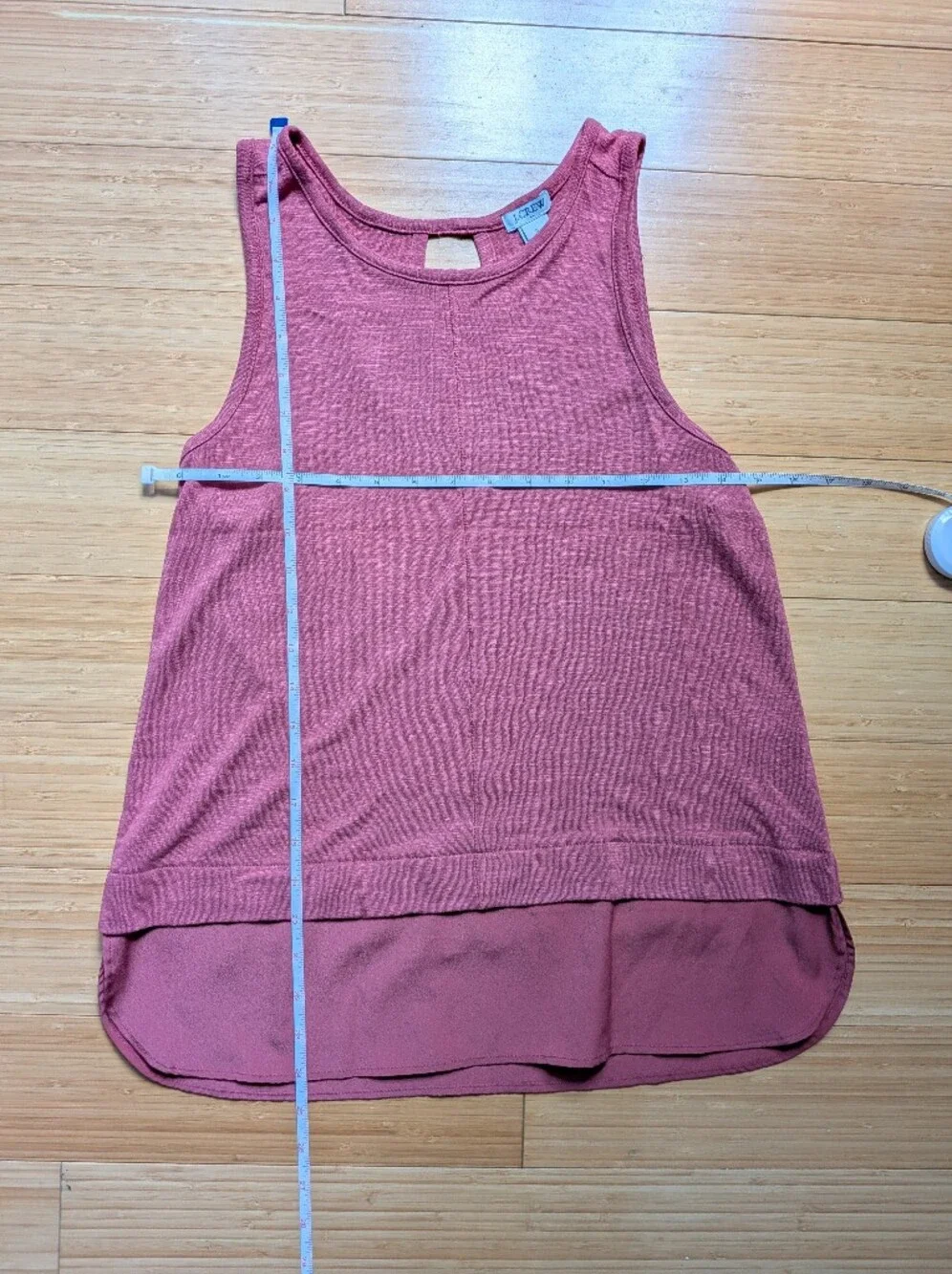 J. Crew Rosewood Layered-Hem Tank Top